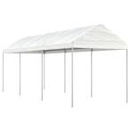 vidaXL Prieel met dak 6,69x2,28x2,69 m polyetheen wit, Tuin en Terras, Partytenten, Verzenden, Nieuw