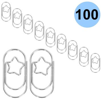 Fako Bijoux - 100x Mini Paperclip Ster Zilver -, Diversen, Cadeauverpakkingen, Verzenden, Nieuw