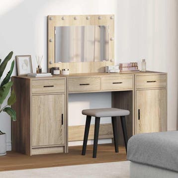 vidaXL Kaptafel 3 st Bruin 78,5 x 41 x 135 cm Bewerkt hout, Verzenden, Nieuw
