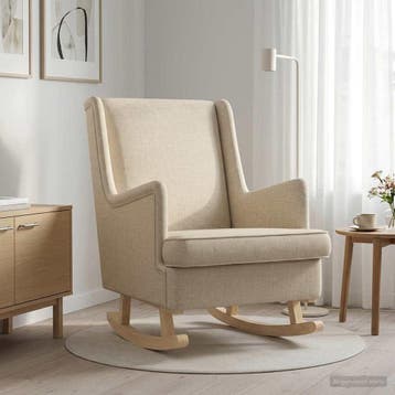 vidaXL Schommelstoel Crème 62 x 80 x 85 cm Stof, Verzenden, Nieuw