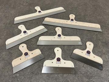 Veiling - Het Melkmeisje spackmessen rvs 250-600mm set 7-del, Nieuw