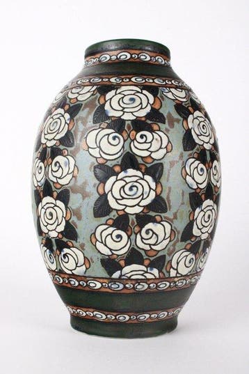Boch Frères Keramis - Charles Catteau - Vase - D.880 -, Antiek en Kunst