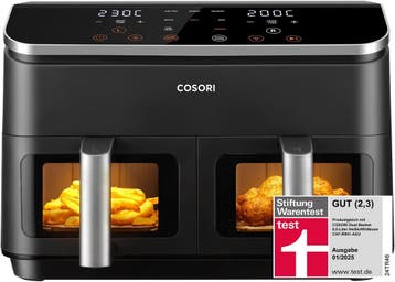 Cosori Airfryer Metalen finish | Retour deal, sla nu toe!, Verzenden, Gebruikt, Airfryer XXL, 1500 gram of meer