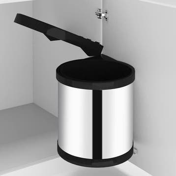 vidaXL Keukenvuilnisbak inbouw 8 L roestvrij staal, Verzenden