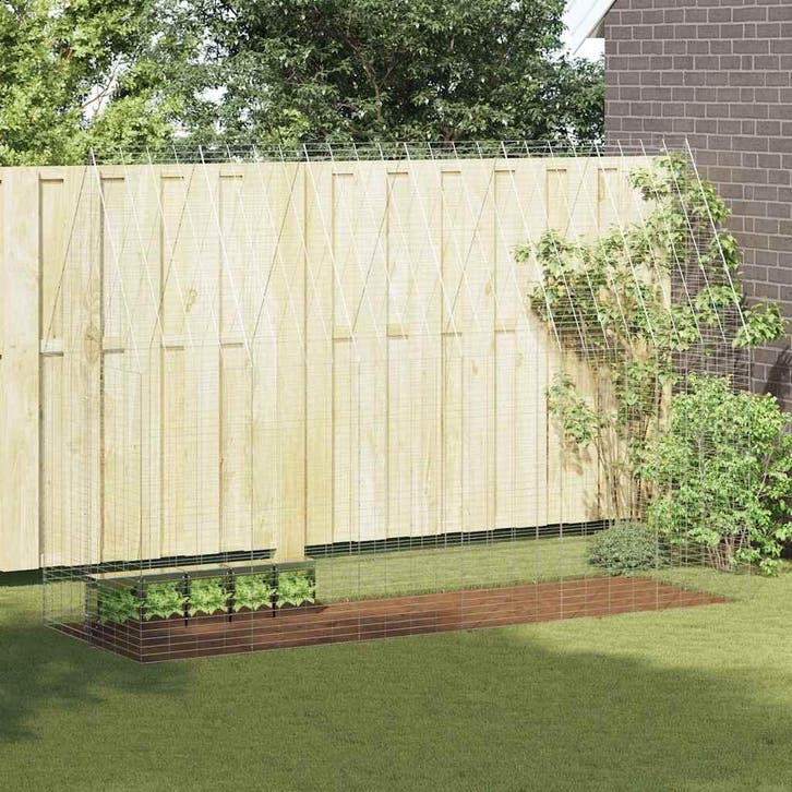 vidaXL Konijnenkooi Zilver 300 x 100 x 210 cm Gegevens staal, Animaux & Accessoires, Rongeurs & Lapins | Cages & Clapiers, Envoi