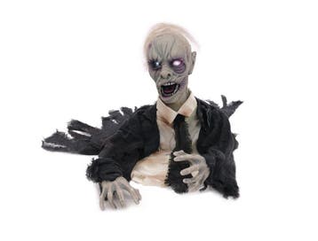 Halloween Decoratie Zombie Met Licht En Geluid 43 Cm, Nieuw
