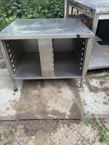 RVS Onderstel met Platenrek 85 x 70 x 70cm (B x D x H) Wordt, Ophalen of Verzenden, Nieuw in verpakking