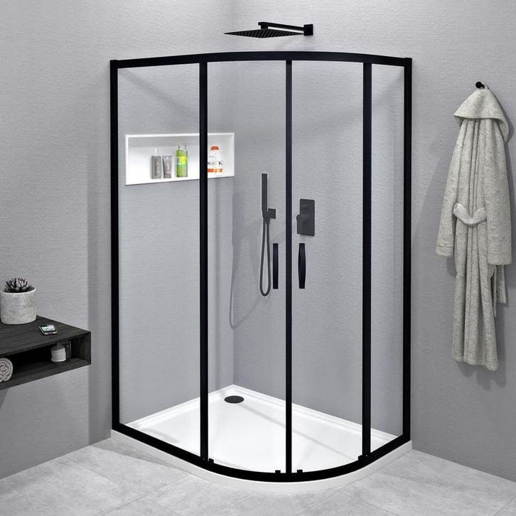 Aanbieding: Douchecabine Gelco Sigma Simply Black Kwartrond, Bricolage & Construction, Sanitaire, Douche, Enlèvement ou Envoi