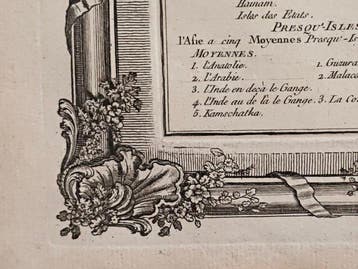 Azië - . Zeldzame cartouche afgedrukt ondersteboven; Claude, Boeken, Nieuw