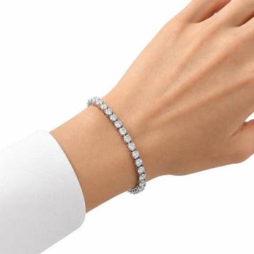 Zonder minimumprijs - Armband - 14 karaat Witgoud - 5.95ct.