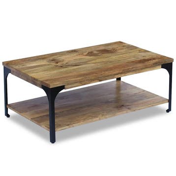 vidaXL Salontafel 100x60x38 cm mangohout, Verzenden, Nieuw