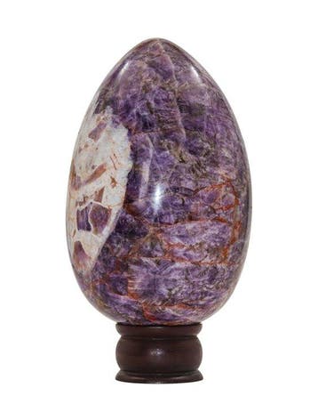 KAMR GEM Natuurlijk Chevron Amethist Kosmisch Ei 180 mm