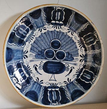Delft, Plateelbakkerij - Schotel - Aardewerk - De Drie