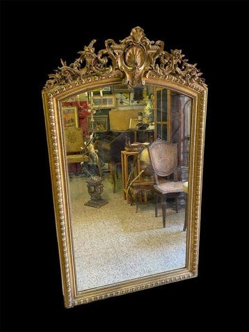 Wandspiegel - Hout - Napoleon III-spiegel, Antiek en Kunst