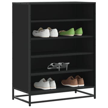 vidaXL Schoenenkast 75x38x97,5 cm bewerkt hout en metaal, Huis en Inrichting, Kasten | Schoenenkasten, Verzenden, Nieuw
