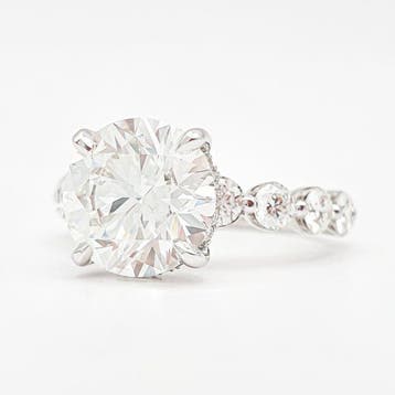 Zonder minimumprijs - Ring - 14 karaat Witgoud - 3.00ct. tw.