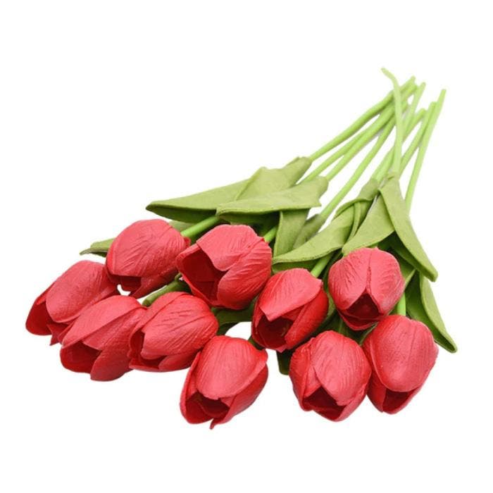 Kunst Boeket - Tulpen Zijden Bloemen Tulp Luxe Boeketten, Huis en Inrichting, Woonaccessoires | Kunstplanten en Kunstbloemen, Nieuw