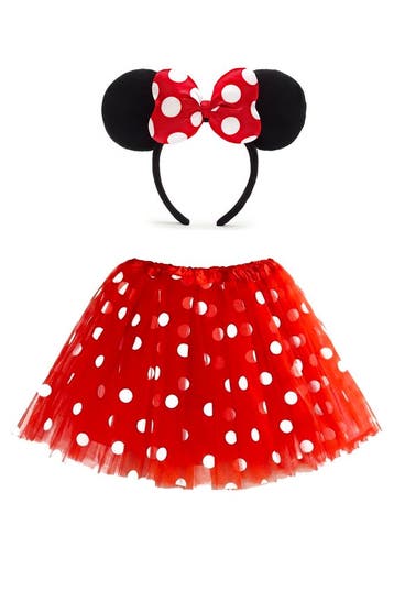 KIMU® Mouse Set Tutu Haarband 98 104 110 116 Rood Polkadot T, Ophalen of Verzenden, Nieuw, Meisje