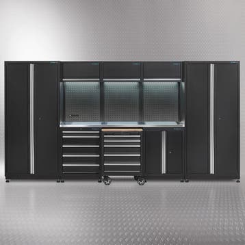 Datona Werkplaatsinrichting PREMIUM met RVS werkblad 385 cm, Doe-het-zelf en Bouw, Ophalen of Verzenden, Nieuw