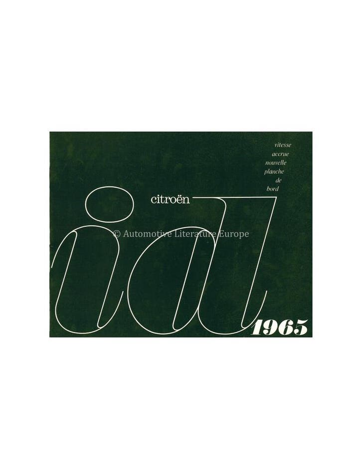 1965 CITROEN ID 19 BROCHURE FRANS, Boeken, Auto's | Folders en Tijdschriften