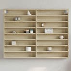 vidaXL Vitrinekast 100x8,5x75 cm bewerkt hout sonoma, Verzenden, Nieuw