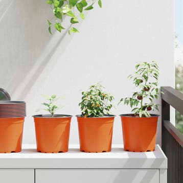 vidaXL Ronde Bloempot 50 st Terracotta Ø 15 x 13 cm, Tuin en Terras, Bloempotten, Verzenden, Nieuw