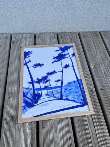 frederic Cadiou - Sous les pins - bleu outremer