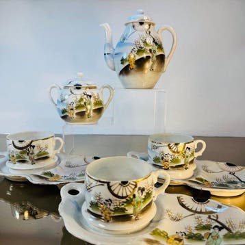 Theeservies (8) - Vintage Maruni Japan – Eierschaal