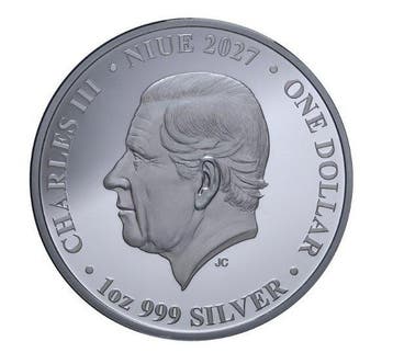 Niue. 2 Dollars 2027 – Lunar Year of the Goat – 1 oz Silver