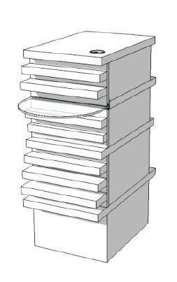 *TIP*  Rechte toonbank met blokjes voor en plank C-PMC-005, Ophalen of Verzenden