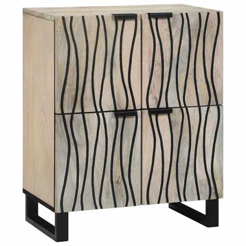 vidaXL Wit en Zwart 60 x 33 x 75 cm, Maison & Meubles, Verzenden