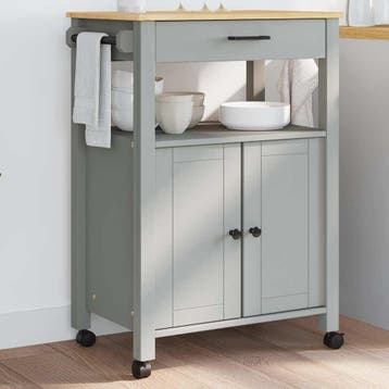 vidaXL Keukentrolley MONZA 60x40x88,5 cm massief grenenhout, Verzenden, Nieuw