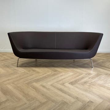 PARRI model JOE  designbank 3-zits, bruin leder, Huis en Inrichting, Gebruikt