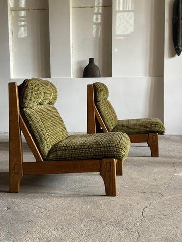 Fauteuil (2) - Eik, Fluweel
