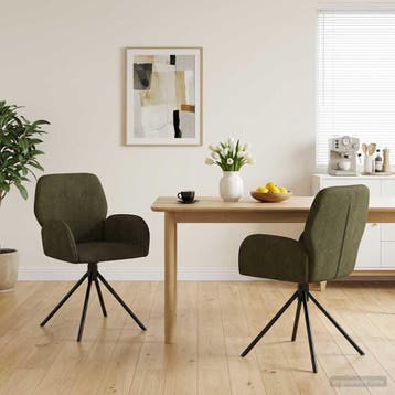 vidaXL Draaikrukken 2 st Kunst Suède Leer Leger Groen 54 x, Verzenden