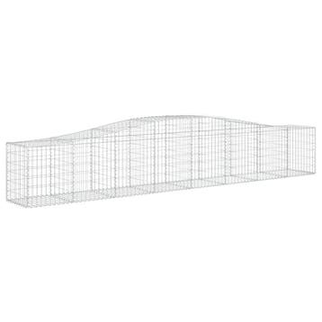 vidaXL Schanskorf gewelfd 400x50x60/80 cm gegalvaniseerd, Verzenden, Nieuw