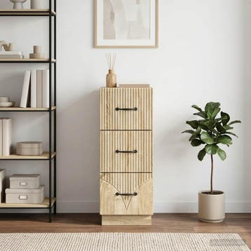 vidaXL Ladekast Sonoma Eiken 33 x 34,5 x 87 cm Bewerkt hout, Verzenden
