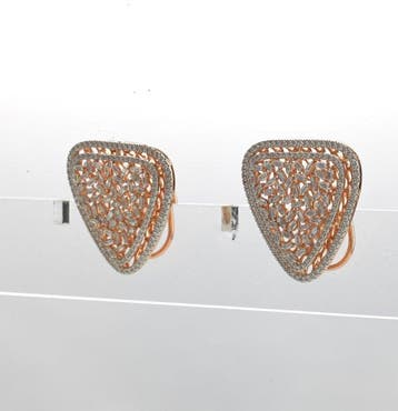 Boucles doreilles - 14 carats Or rose - 2.76ct. tw. Diamant, Nieuw