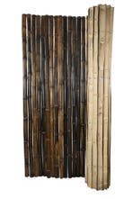 Bamboemat half rond zwart 150x180cm, Verzenden
