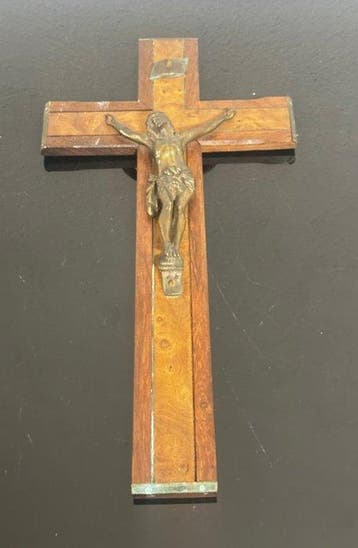 Kruis - Hout, Metaal - 1880–1920, Antiek en Kunst