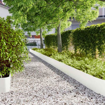 vidaXL Gazonranden 10 st 25x103 cm koudgewalst staal wit, Verzenden