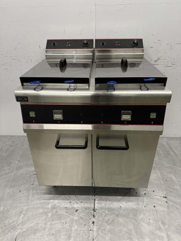 HCB Acier inoxydable Friteuse double Friteuse 2 x 30 litres, Articles professionnels, Verzenden