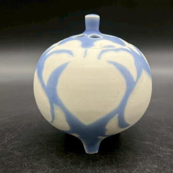 Japanese Porcelain Kabura Koro Incense Burner by Masaaki