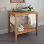 vidaXL Badkamer wastafelkast 74x45x75 cm massief teakhout, Verzenden, Nieuw