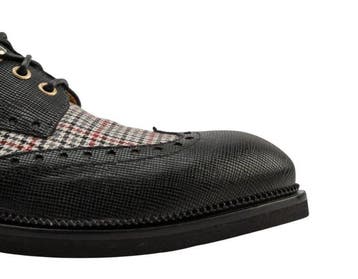 TESTONI - 8 UK - 42 IT - Derby Shoes Saffiano + Princess of, Nieuw