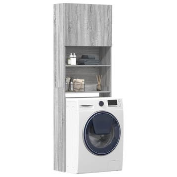 vidaXL Wasmachinekast 64x24x190 cm bewerkt hout grijs sonoma, Verzenden, Nieuw