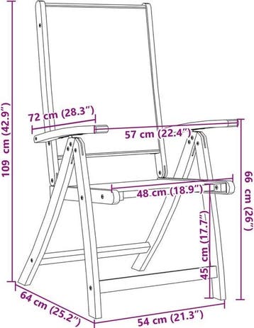 set van 2 Tuinstoelen - houten stoelen - opklapbaar -, Verzenden, Nieuw