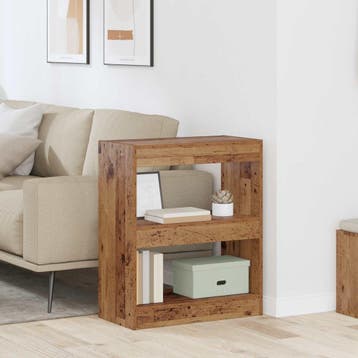 vidaXL Boekenkast 2-laags 60 x 30 x 72 cm Bewerkt hout, Huis en Inrichting, Verzenden, Nieuw