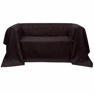 vidaXL Bankhoes 210x280 cm microsuède bruin, Verzenden, Nieuw