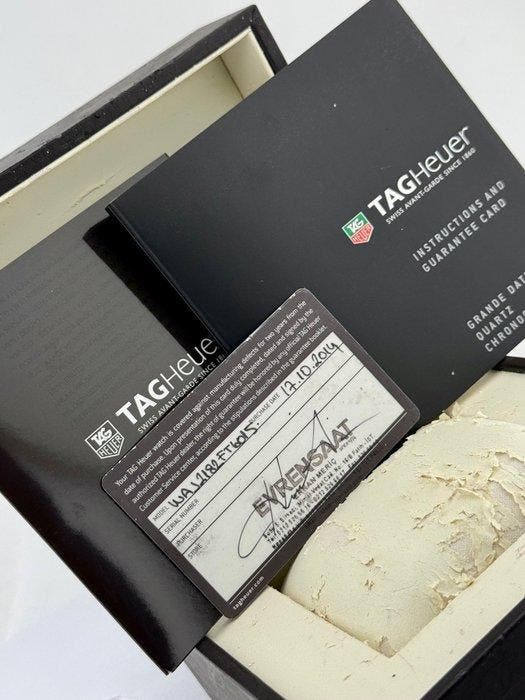 TAG Heuer - Aquaracer - Gold Bezel WAJ2182 - Box-Card -, Handtassen en Accessoires, Horloges | Antiek